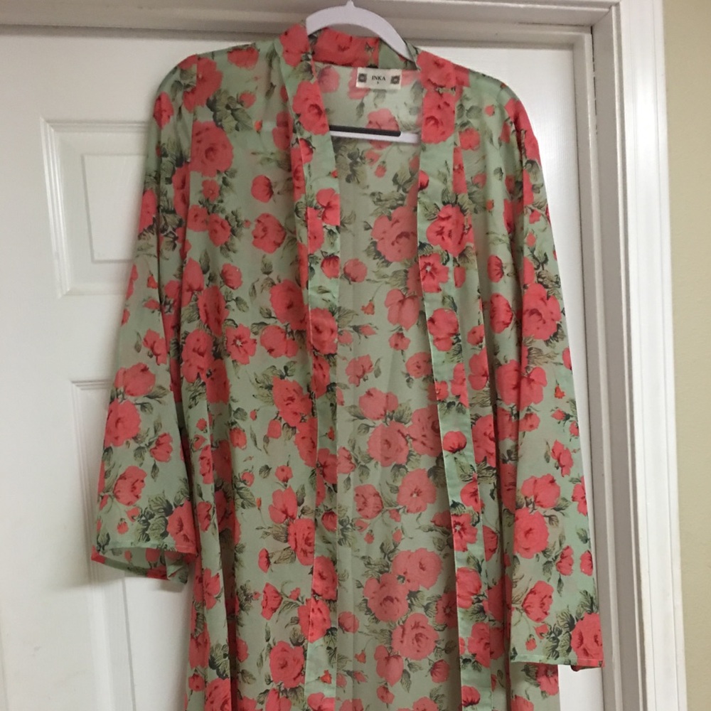 Floral Long Kimono